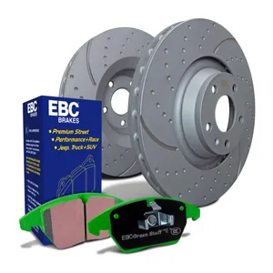EBC Greenstuff Pad and Ultimax Grooved Disc Front Kit