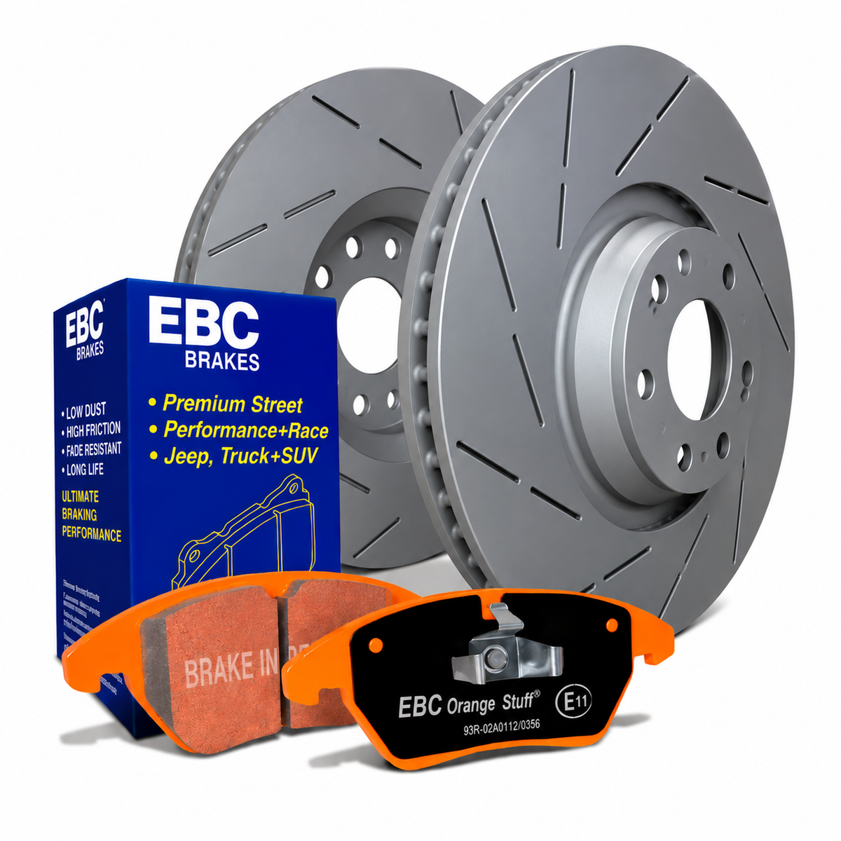 EBC Orangestuff Pad and Ultimax Grooved Disc Front Kit