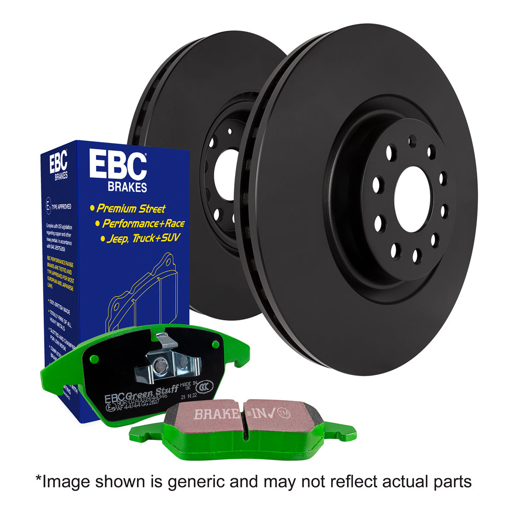 EBC Greenstuff Pad and Plain Disc Rear Kit – EBC product range illustration