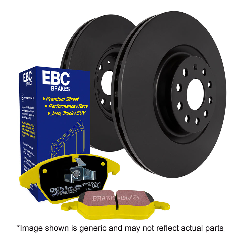 EBC Yellowstuff Brake Pads and Plain Disc Front Kit – Ford Fiesta ST150 Mk6 (2004–2008)