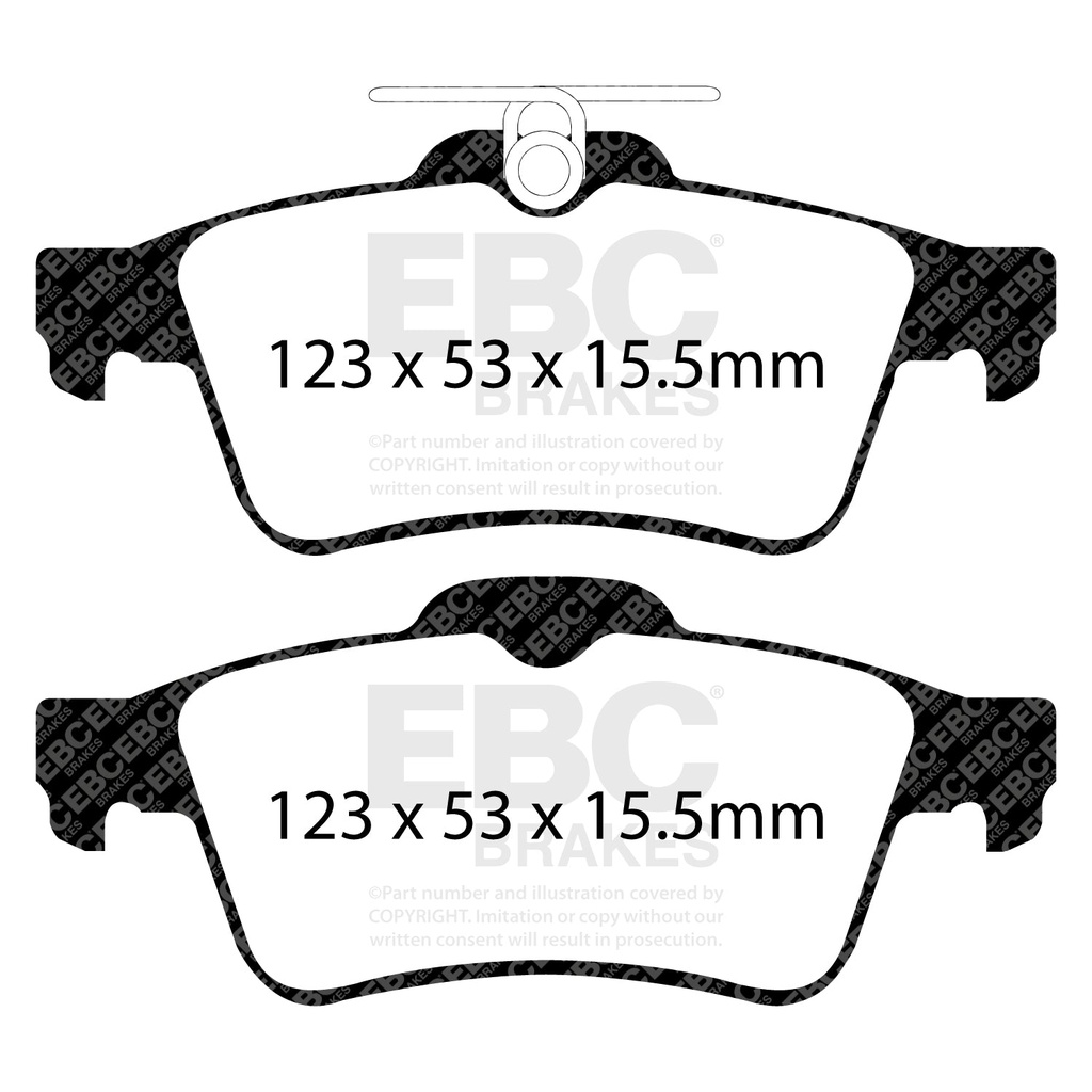 EBC Redstuff Brake Pads – Rear – Ford Focus ST225 Mk2 (2005–2011)