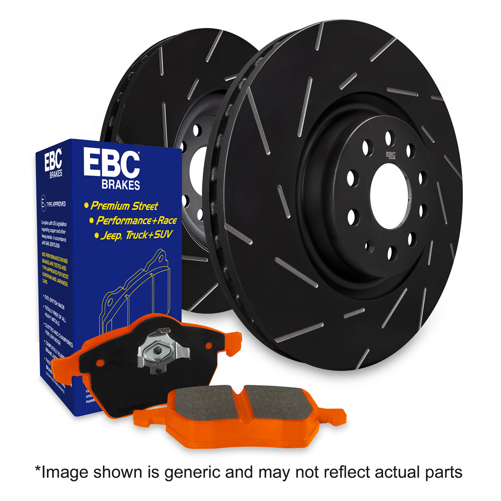 EBC Orangestuff Pad and Ultimax Grooved Disc Front Kit – Ford Focus Mk2 RS (2009–2011)