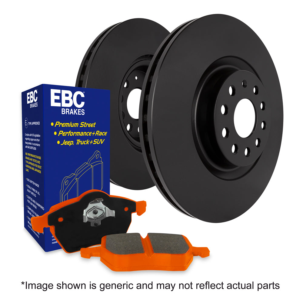 EBC Orangestuff Pad and Plain Disc Front Kit – Ford Focus Mk2 RS (2009–2011)