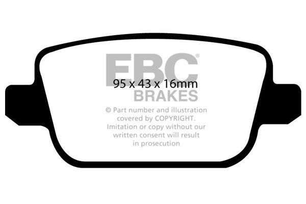EBC Orangestuff Brake Pads – Front – Ford Focus Mk2 RS (2009–2011)